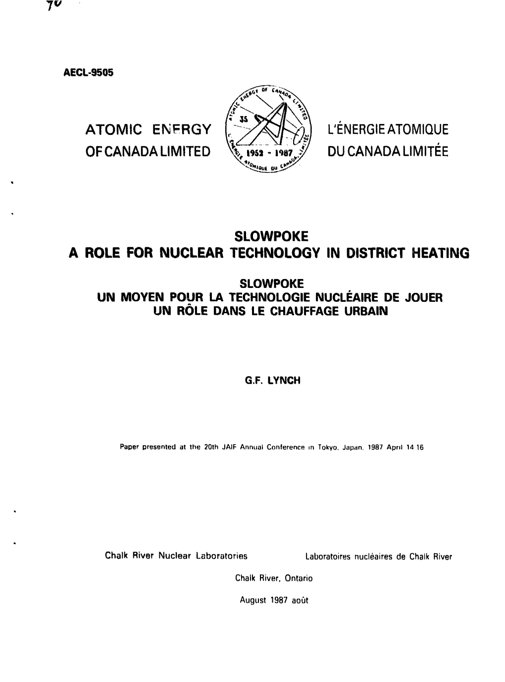 Slowpoke: a Role for Nuclear Technology in District Heating