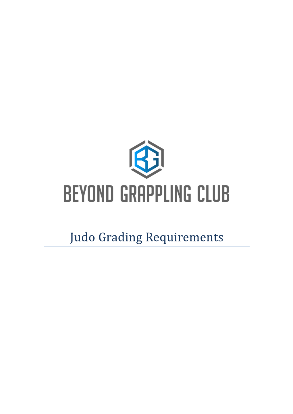 Judo Grading Requirements