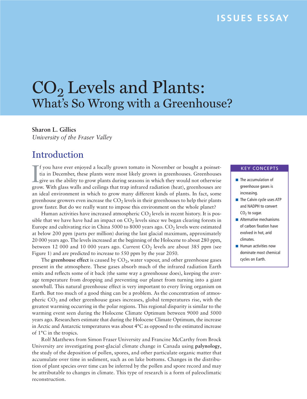CO2 Levels and Plants: What’S So Wrong with a Greenhouse?