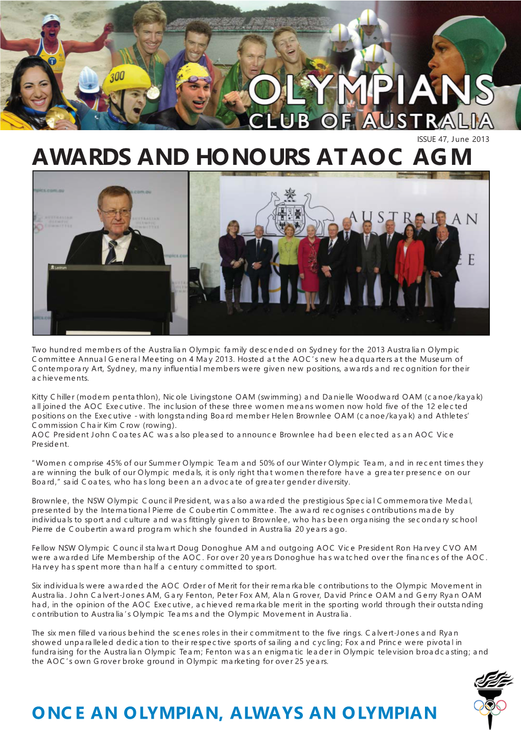 Awards and Honours at Aoc Agm