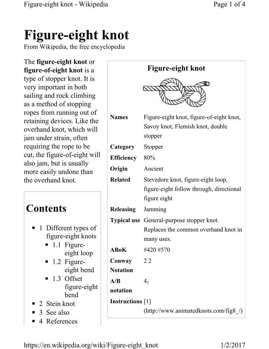 Figure-Eight Knot - Wikipedia Page 1 of 4