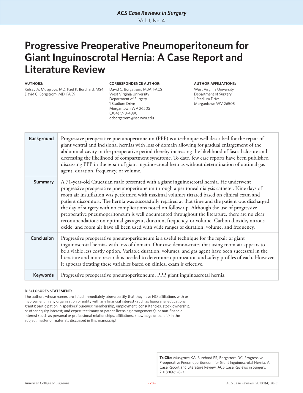 Progressive Preoperative Pneumoperitoneum for Giant Inguinoscrotal Hernia: a Case Report and Literature Review