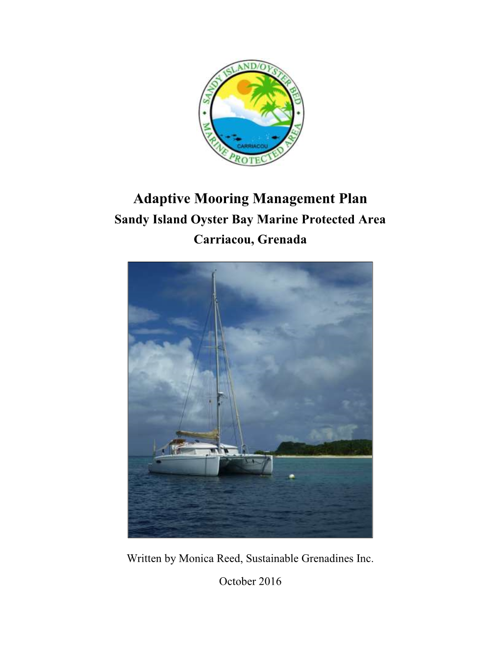 Adaptive Mooring Management Plan Sandy Island Oyster Bay Marine Protected Area Carriacou, Grenada