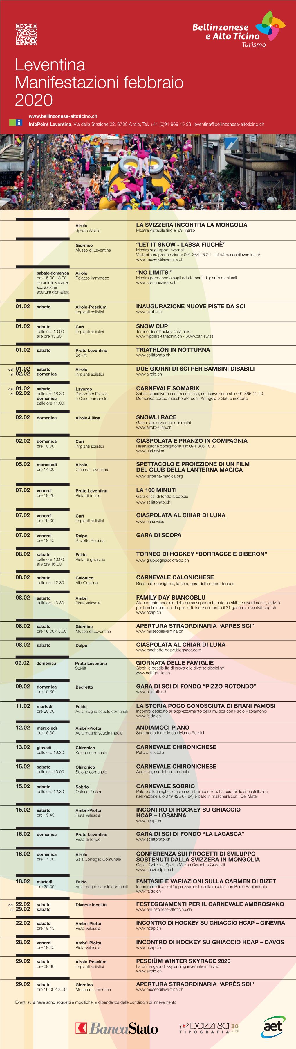Leventina Manifestazioni Febbraio 2020
