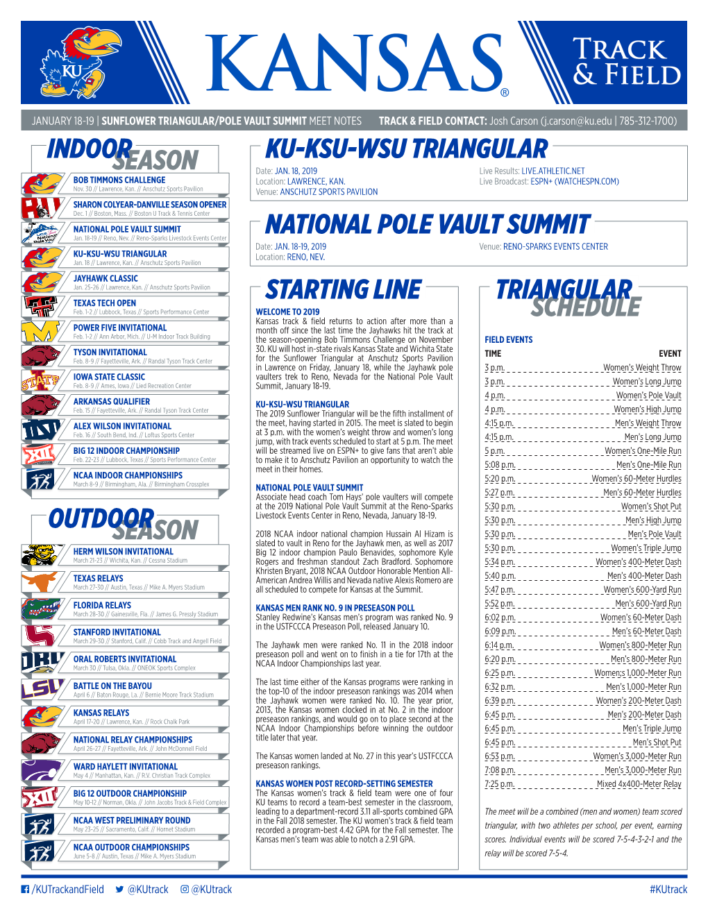 Season Indoor Ku-Ksu-Wsu Triangular Starting Line