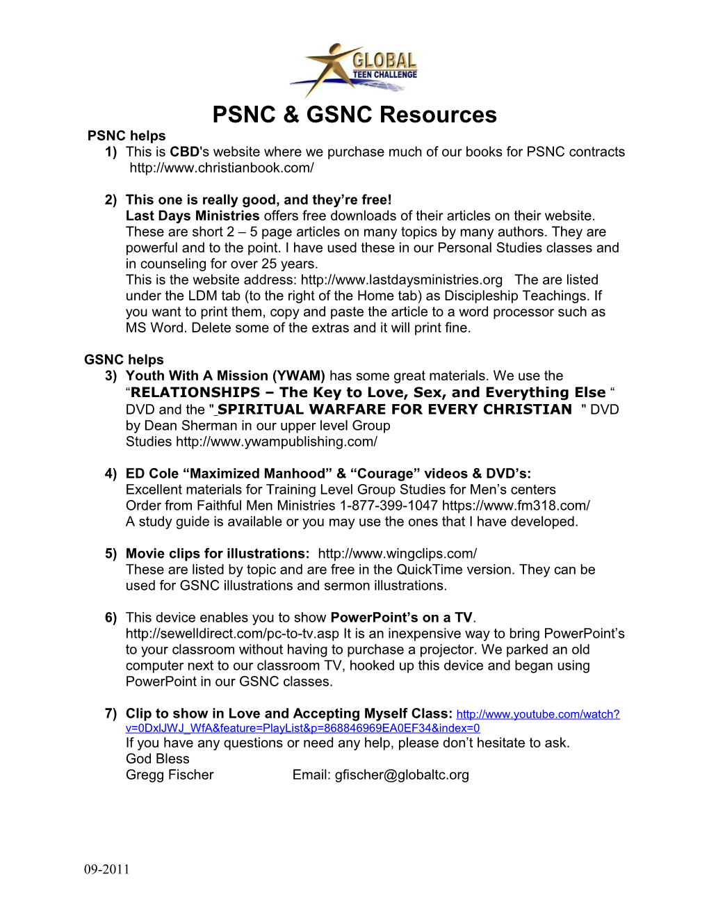 PSNC & GSNC Resources