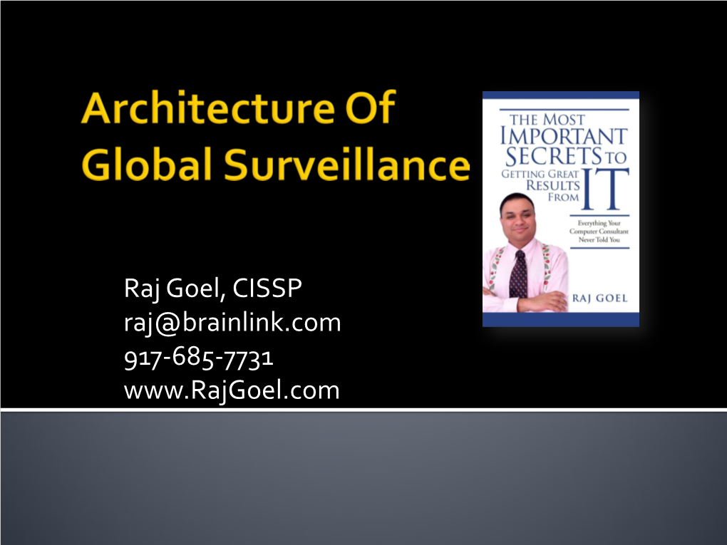 Architecture of Global Surveillance