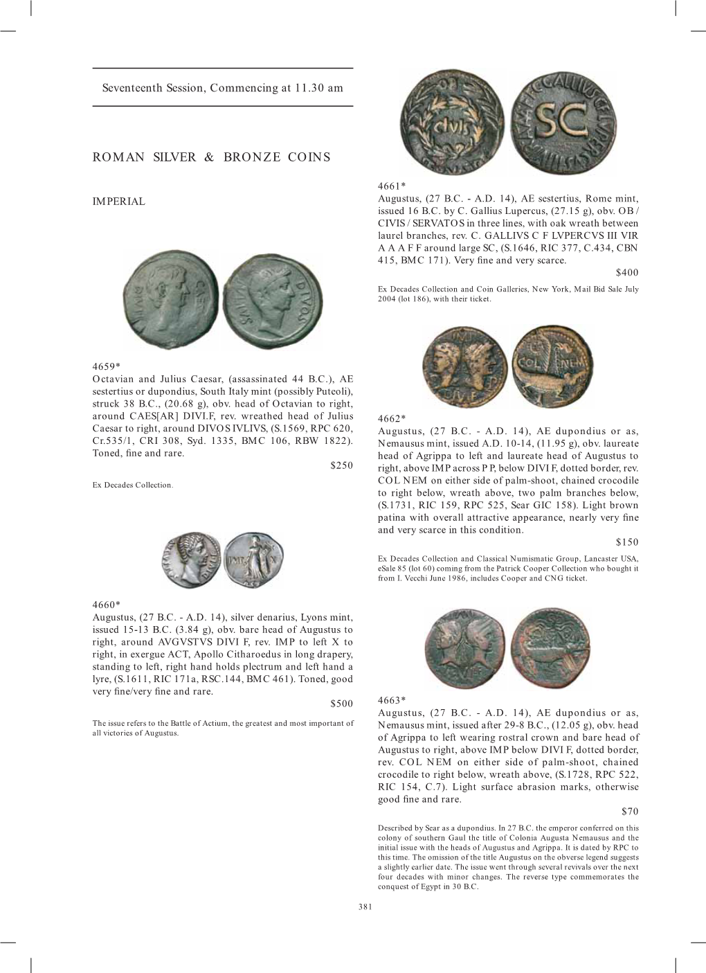 Roman Silver & Bronze Coins