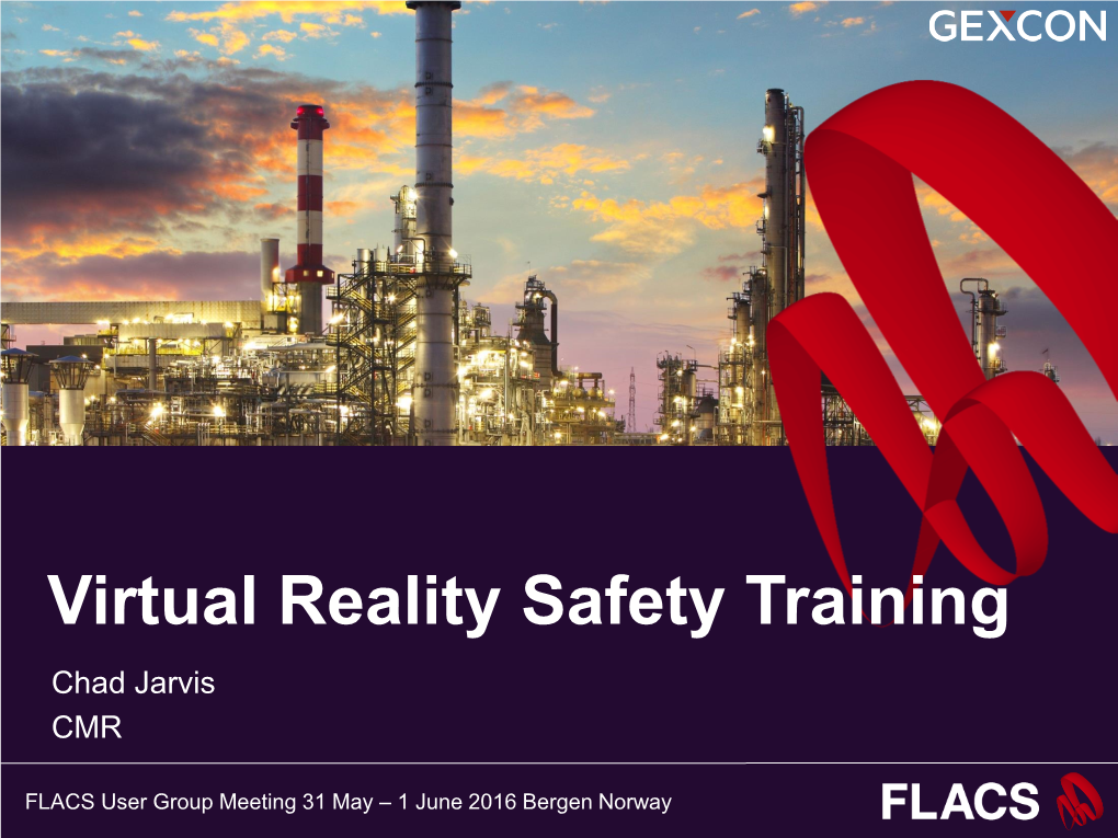 Virtual Reality Safety Training Chad Jarvis CMR