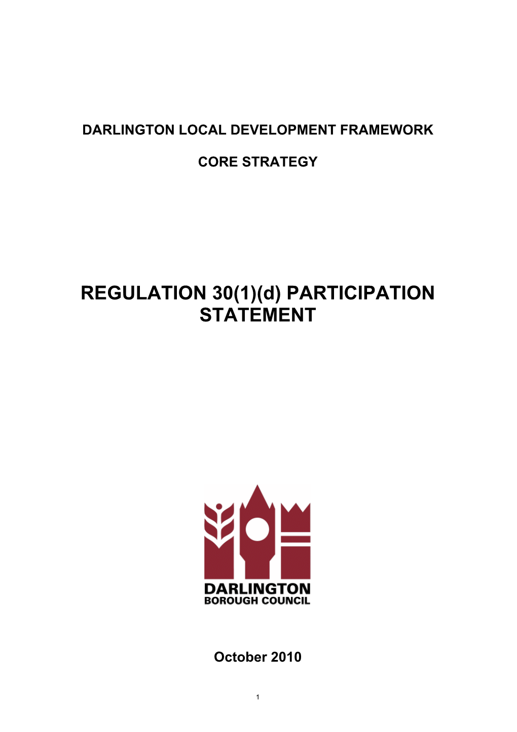 Darlington Local Development Framework Core Strategy