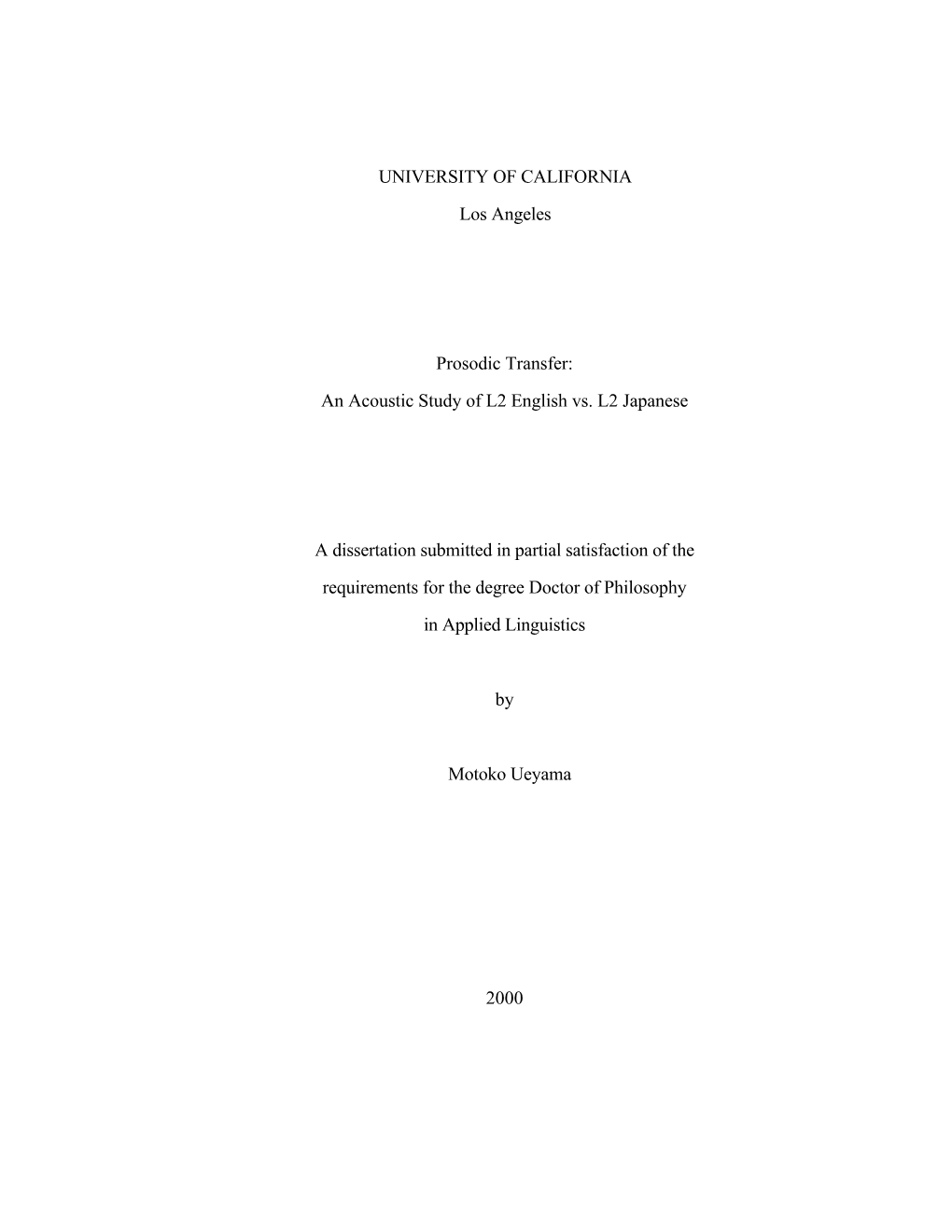 Prosodic Transfer: an Acoustic Study of L2 English Vs. L2 Japanese