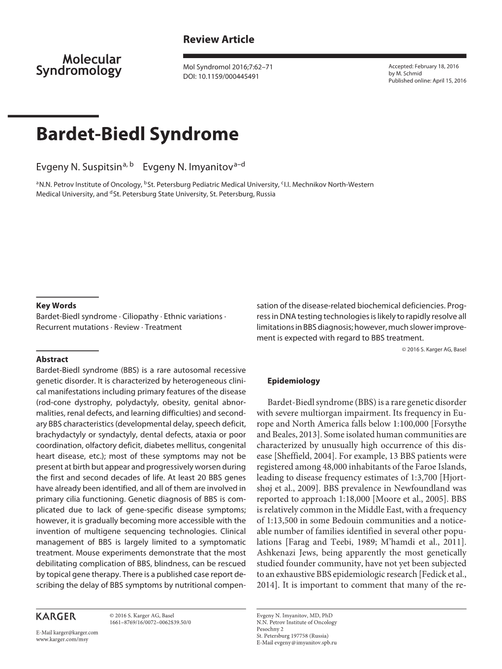 Bardet-Biedl Syndrome