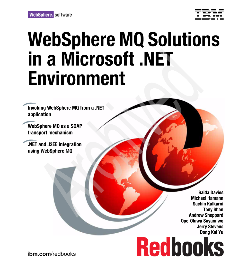 Websphere MQ Solutions in a Microsoft .NET Environment