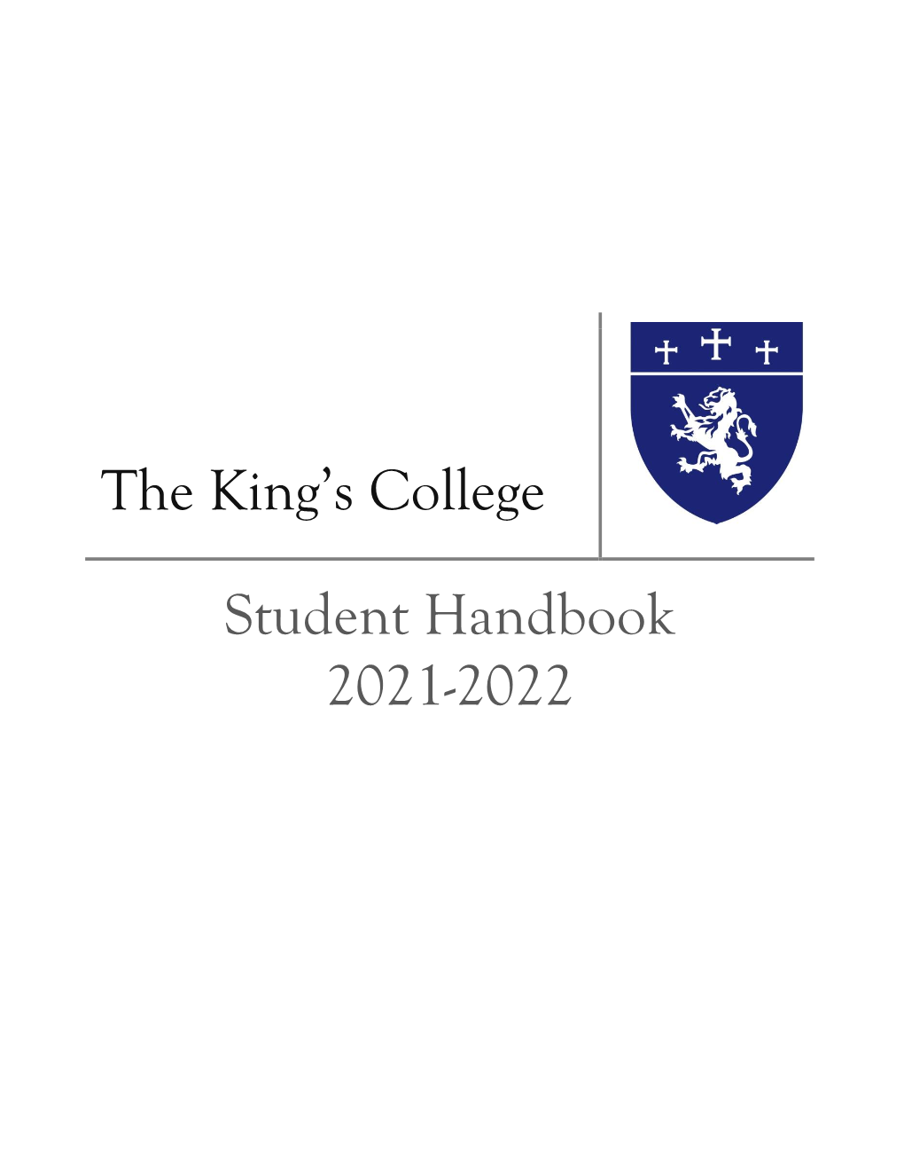 The King's College Student Handbook 2021-2022