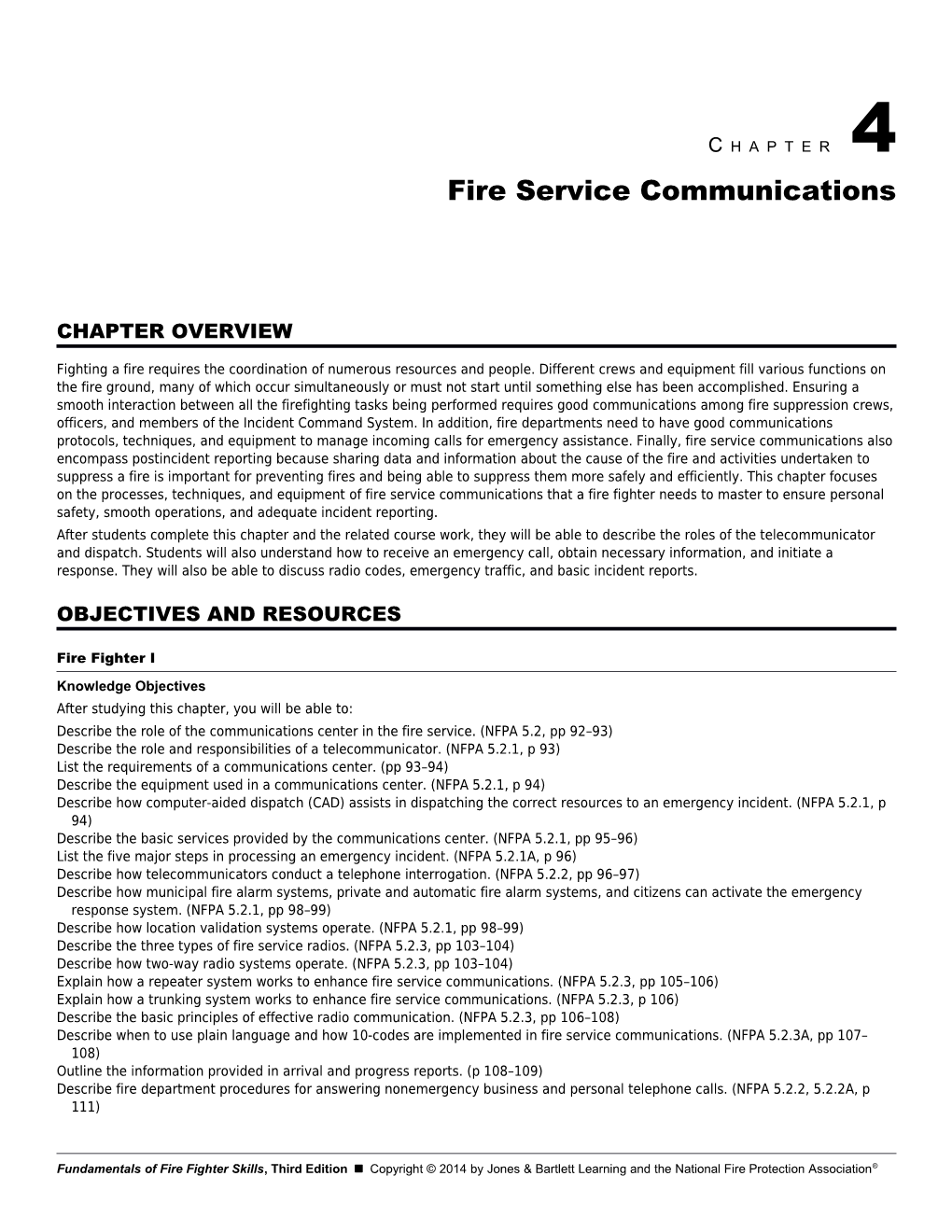 4 Chapter 4 Fire Service Communications