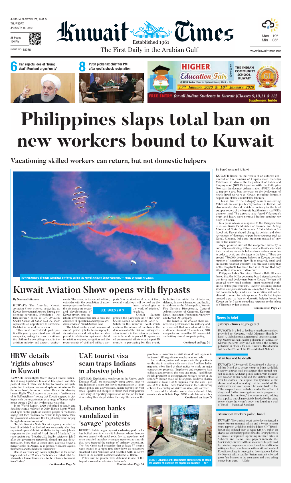 Philippines Slaps Total Ban on New Workers Bound to Kuwait