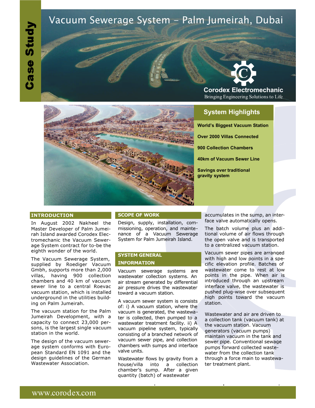 Vacuum Sewerage System - Palm Jumeirah, Dubai