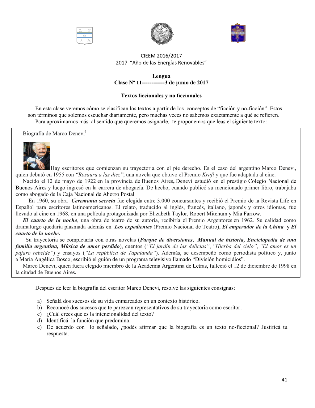 2017 “Año De Clase Nº 11 En Esta Clase Veremos Cómo Se Clasifican