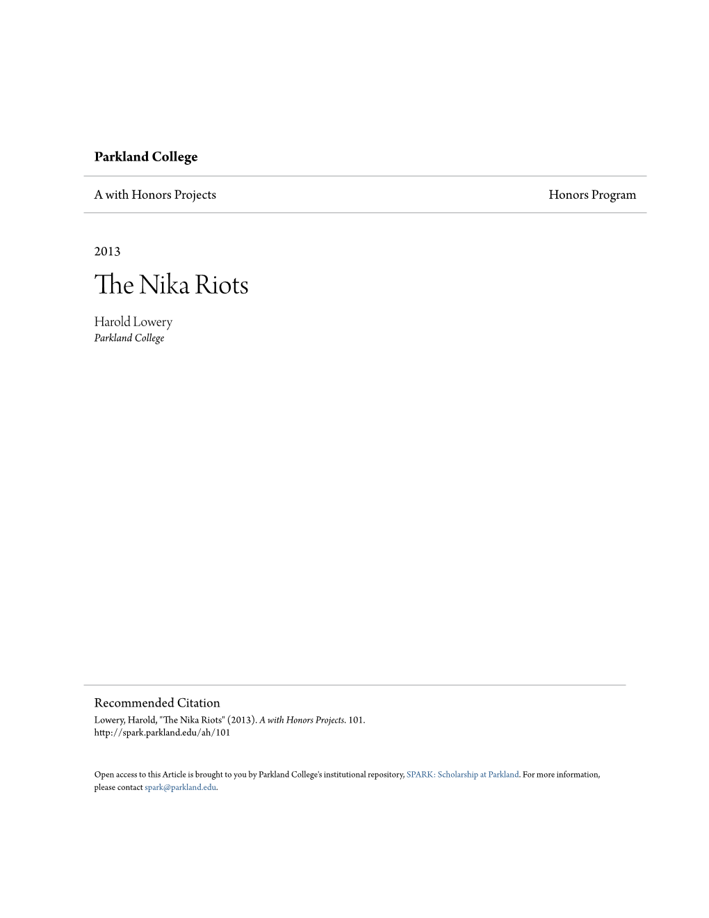 The Nika Riots