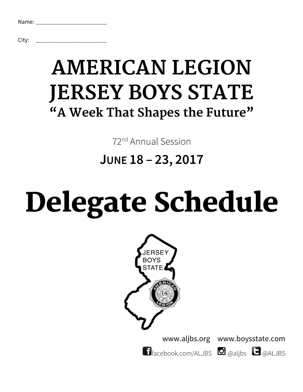 Delegate Schedule