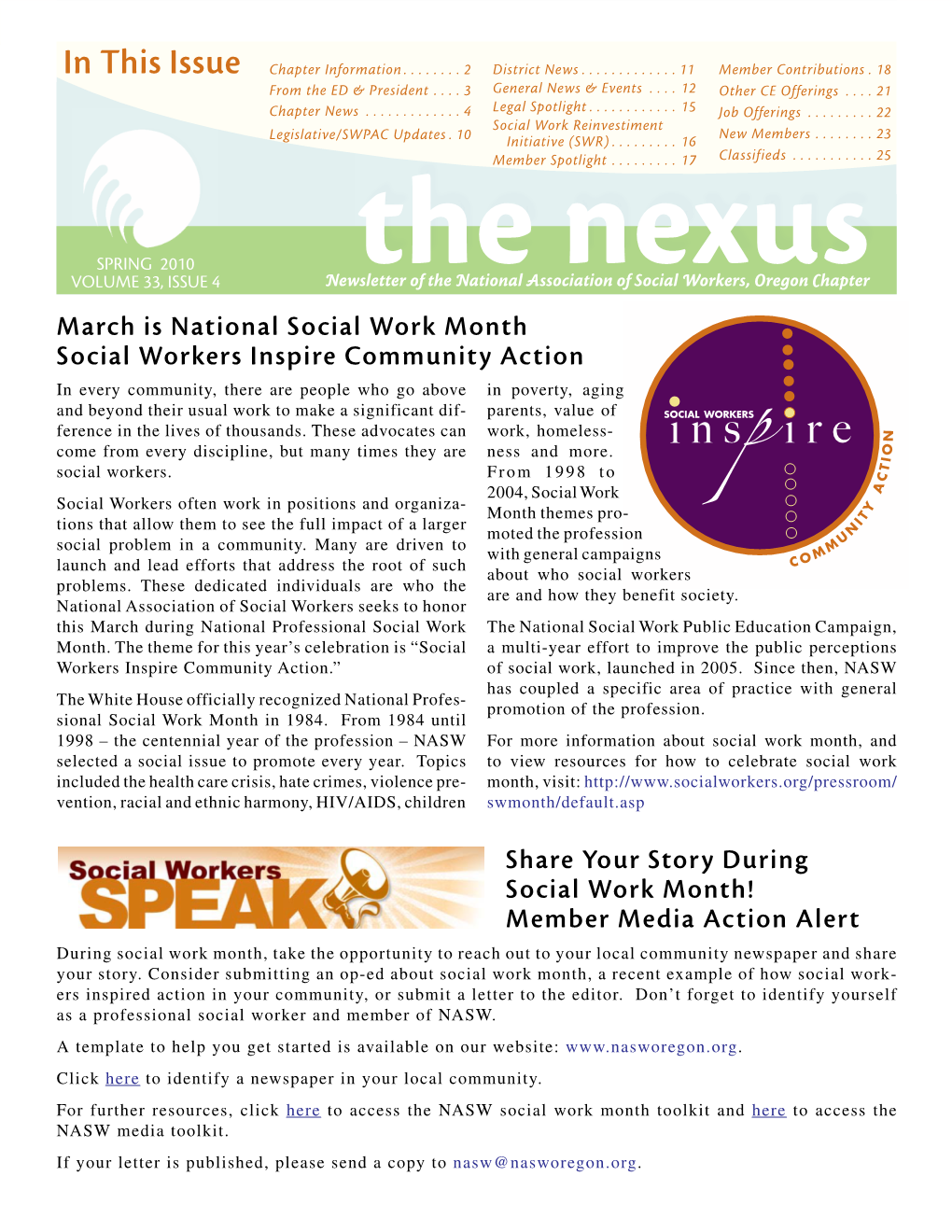 March Is National Social Work Month Social Workers Inspire Community