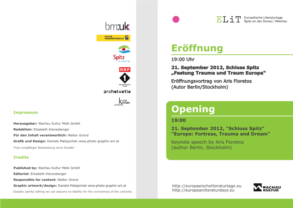 Eröffnung Opening