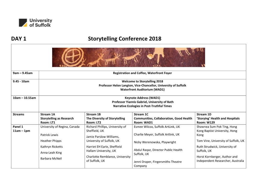 DAY 1 Storytelling Conference 2018