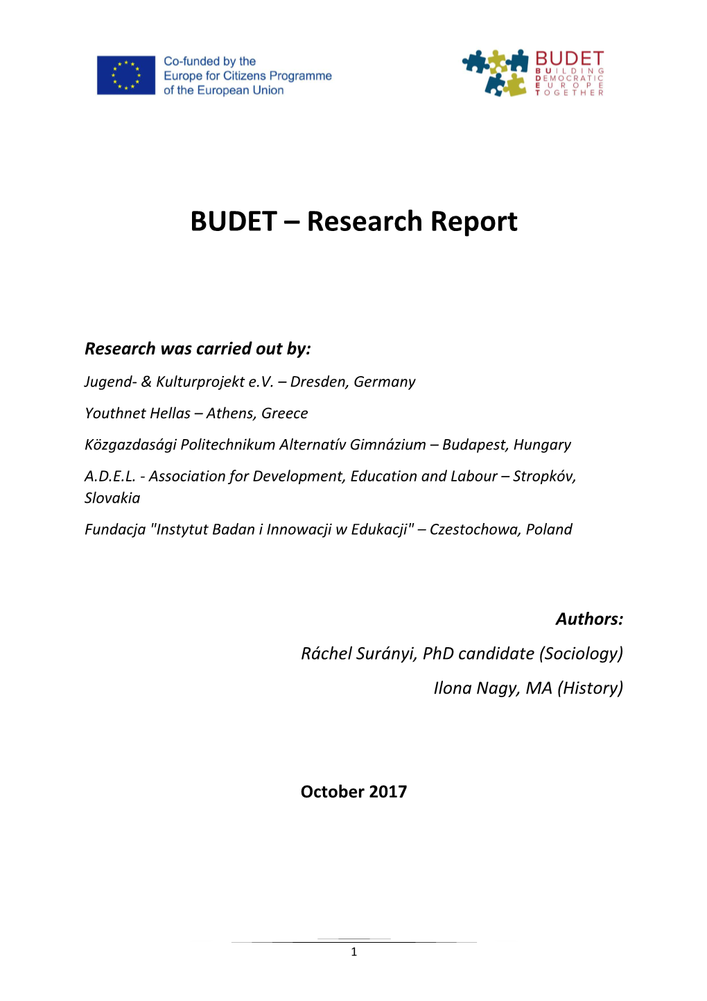 BUDET Report Final