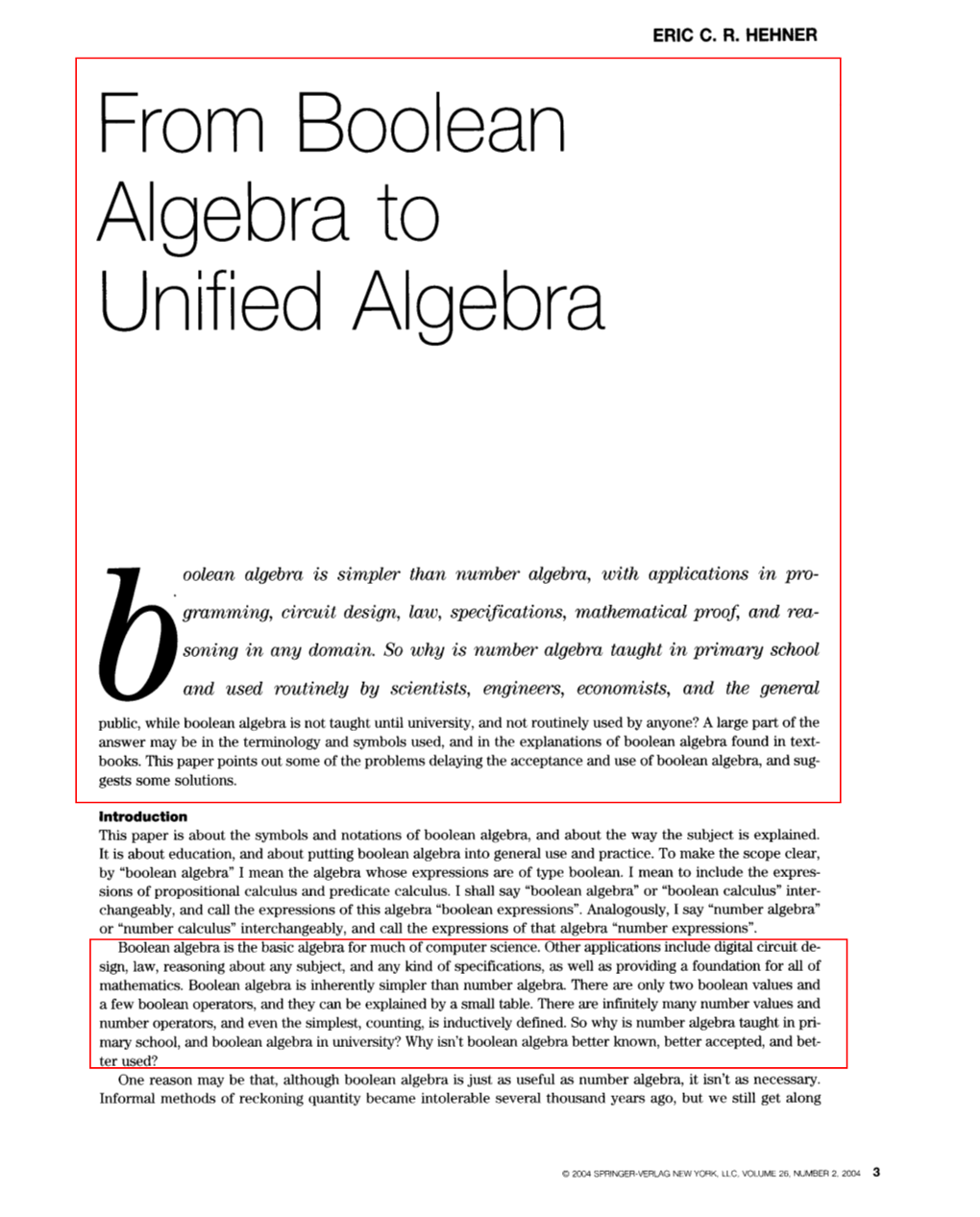 From Boolean Algebra to Unified Algebra