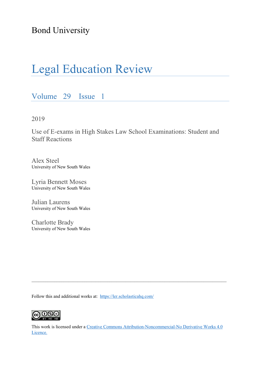 Legal Education Review