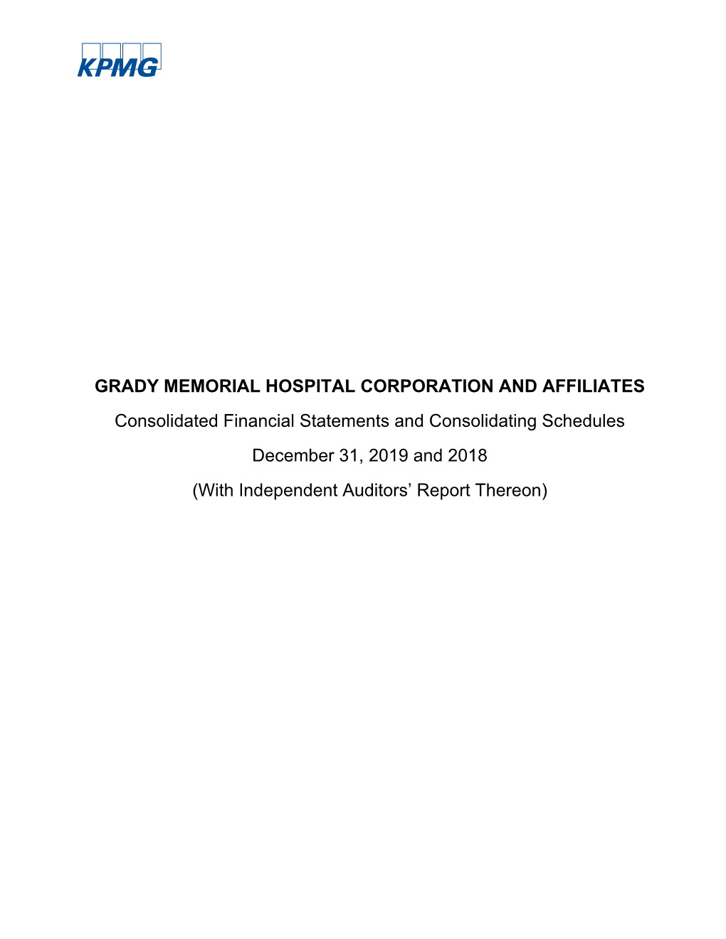 Grady Memorial Hospital Corporation and Affiliates