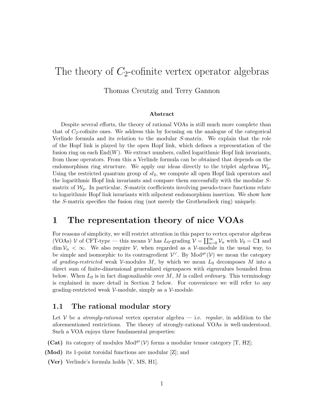 The Theory of C2-Cofinite Vertex Operator Algebras