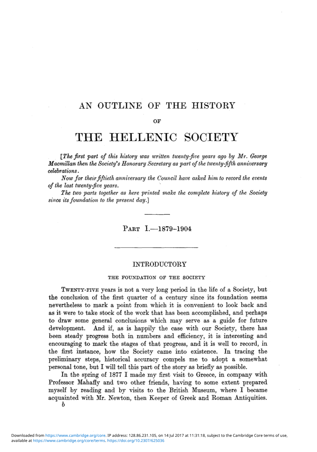 The Hellenic Society