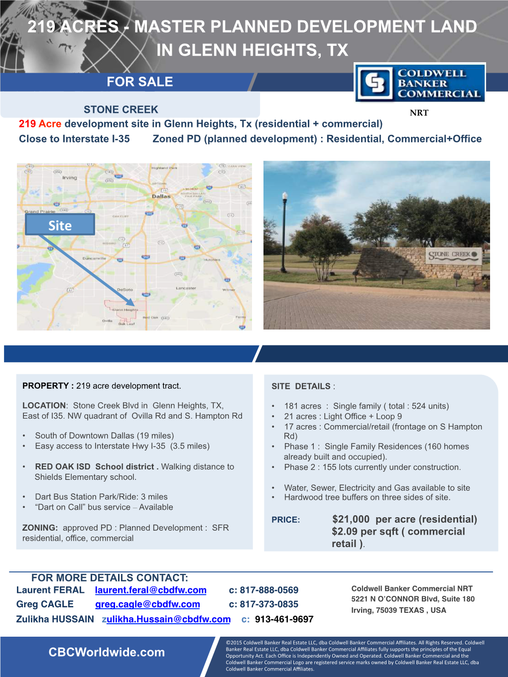 Master Planned Development Land in Glenn Heights, Tx