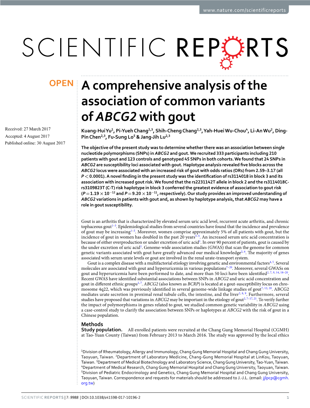 A Comprehensive Analysis of the Association of Common Variants Of