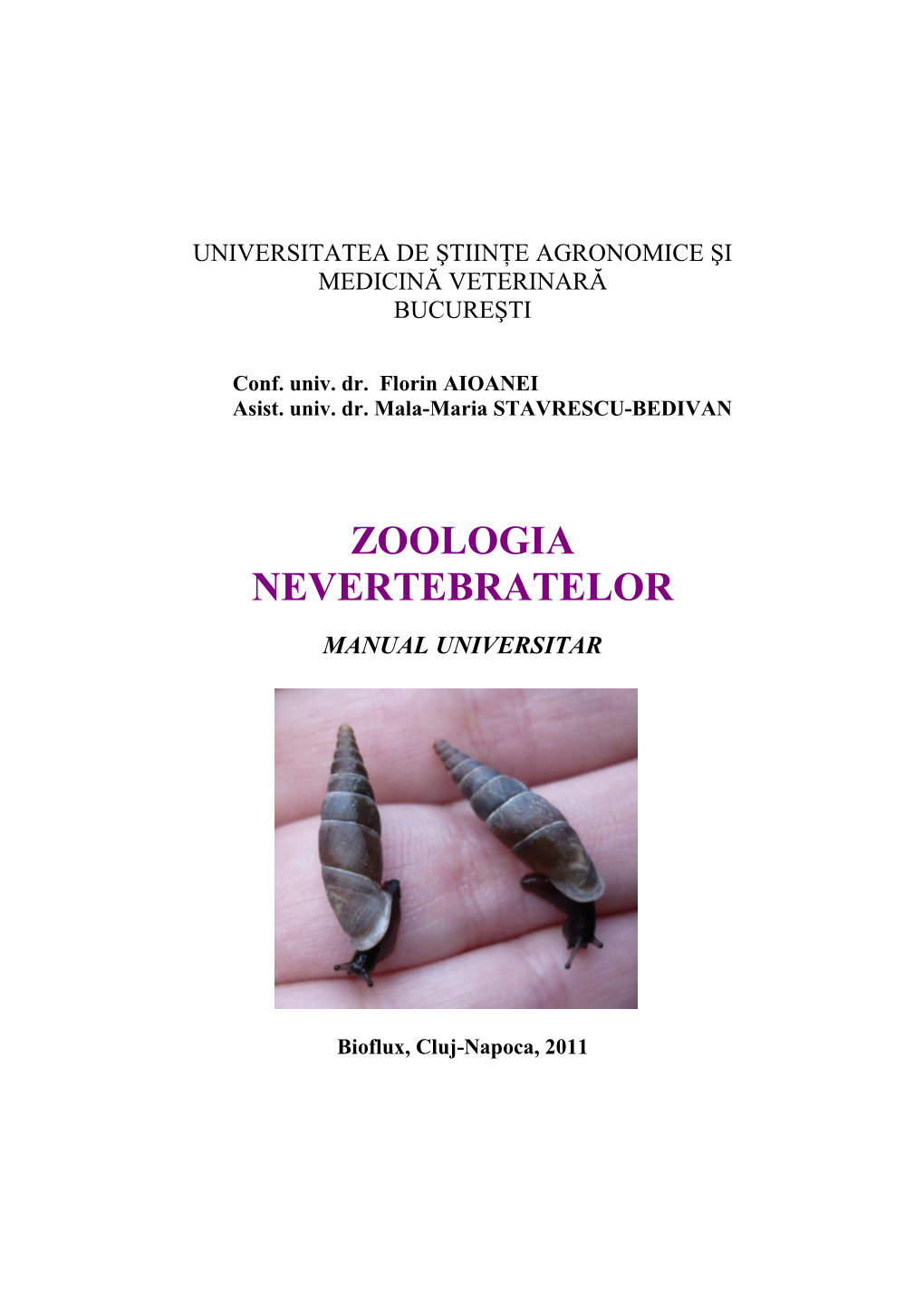 Zoologia Nevertebratelor. Manual Universitar