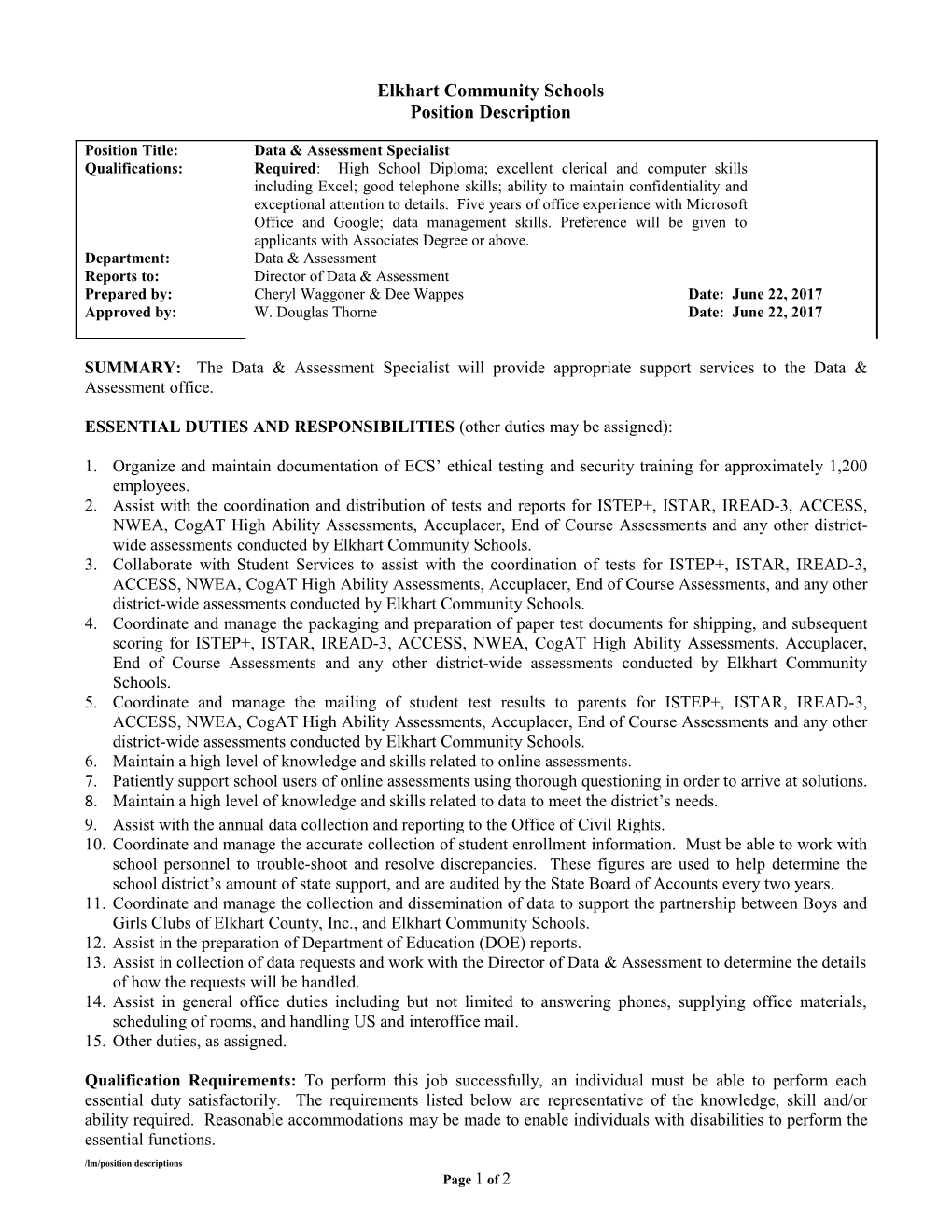 School District Position Description s3