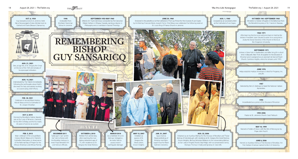 Remembering Bishop Guy Sansaricq