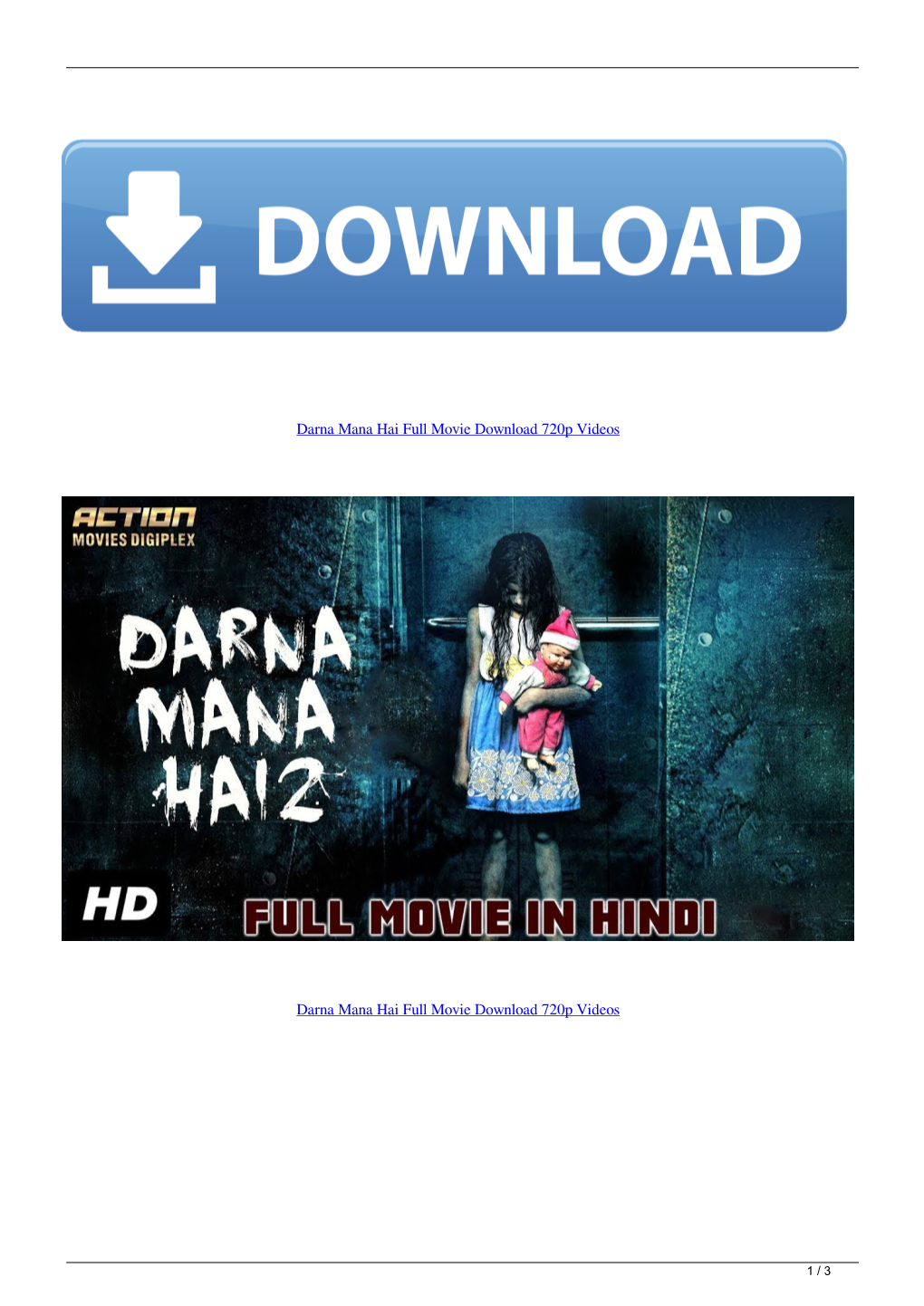 Darna Mana Hai Full Movie Download 720P Videos