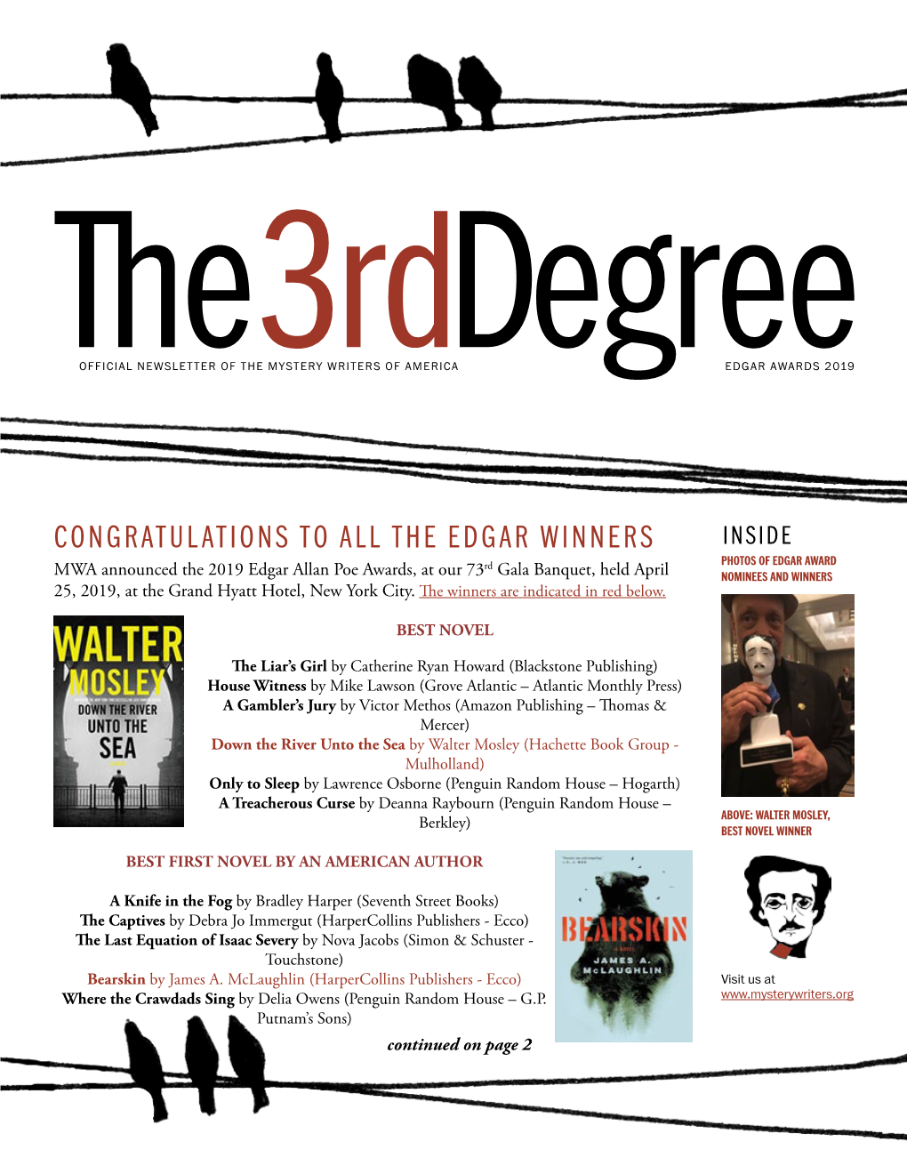 Congratulations to All the Edgar Winners