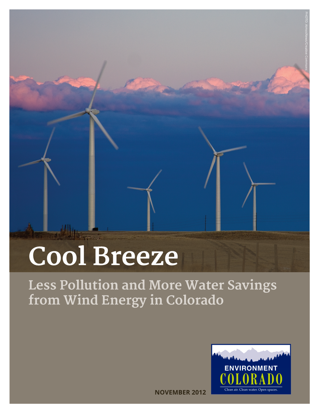 Cool Breeze Less Pollution and More Water Savings from Wind Energy in Colorado