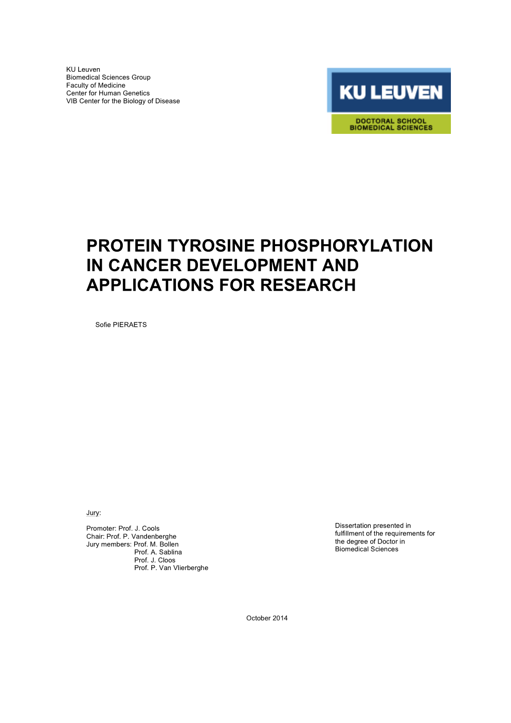 Protein Tyrosine Phosphorylation in Cancer Development and Applications for Research