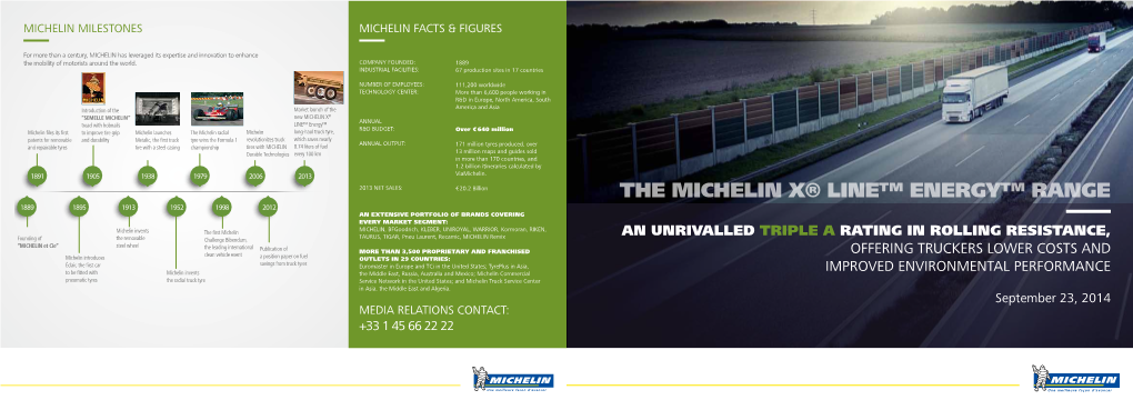 The Michelin X® Line™ Energy™ Range