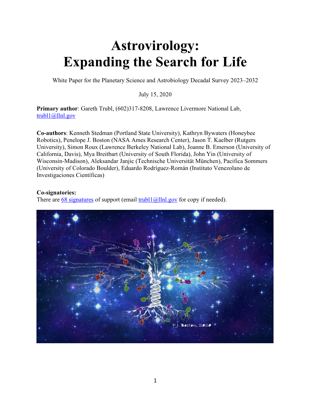 Astrovirology: Expanding the Search for Life