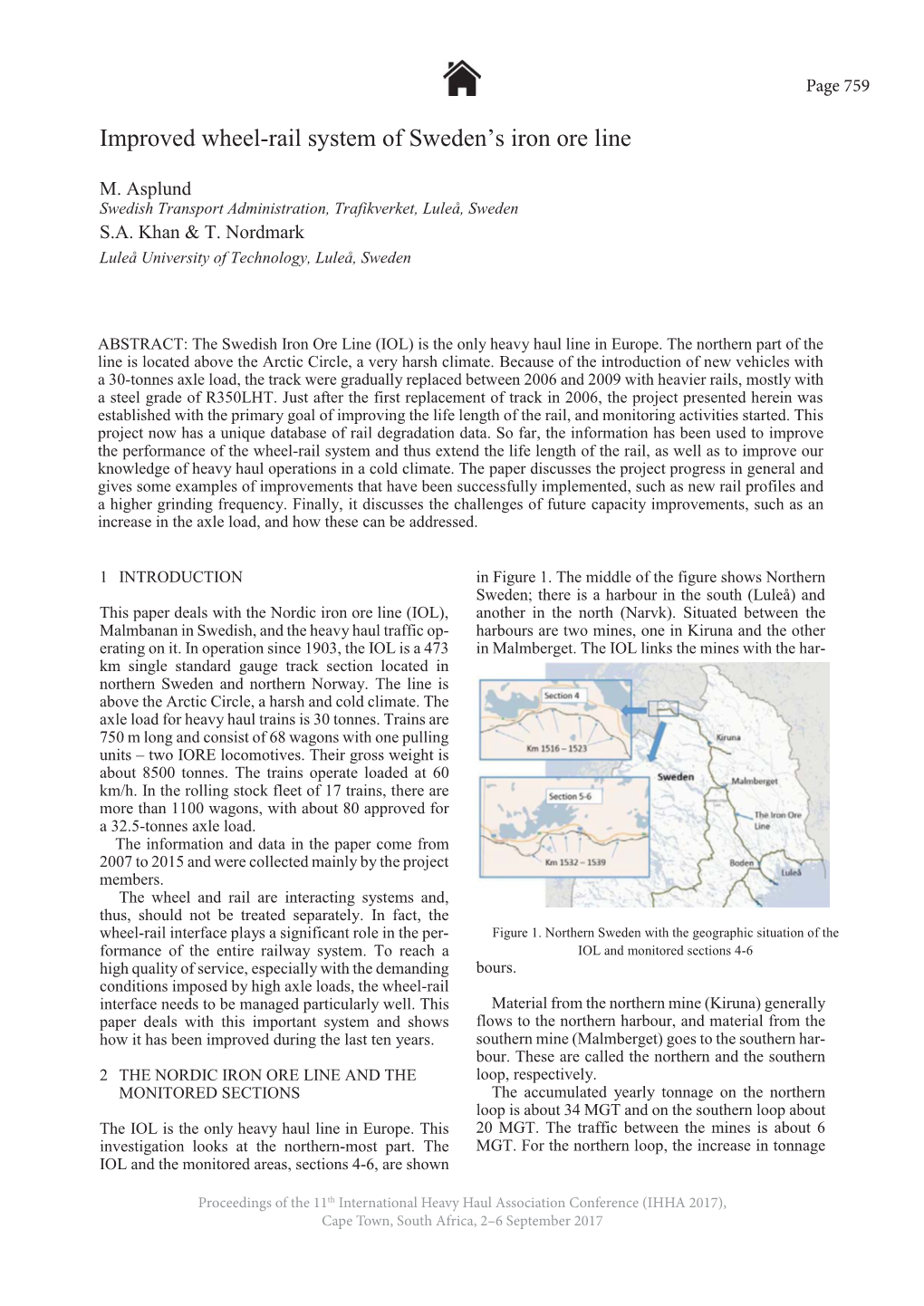 Improved Wheel-Rail System of Sweden's Iron Ore Line