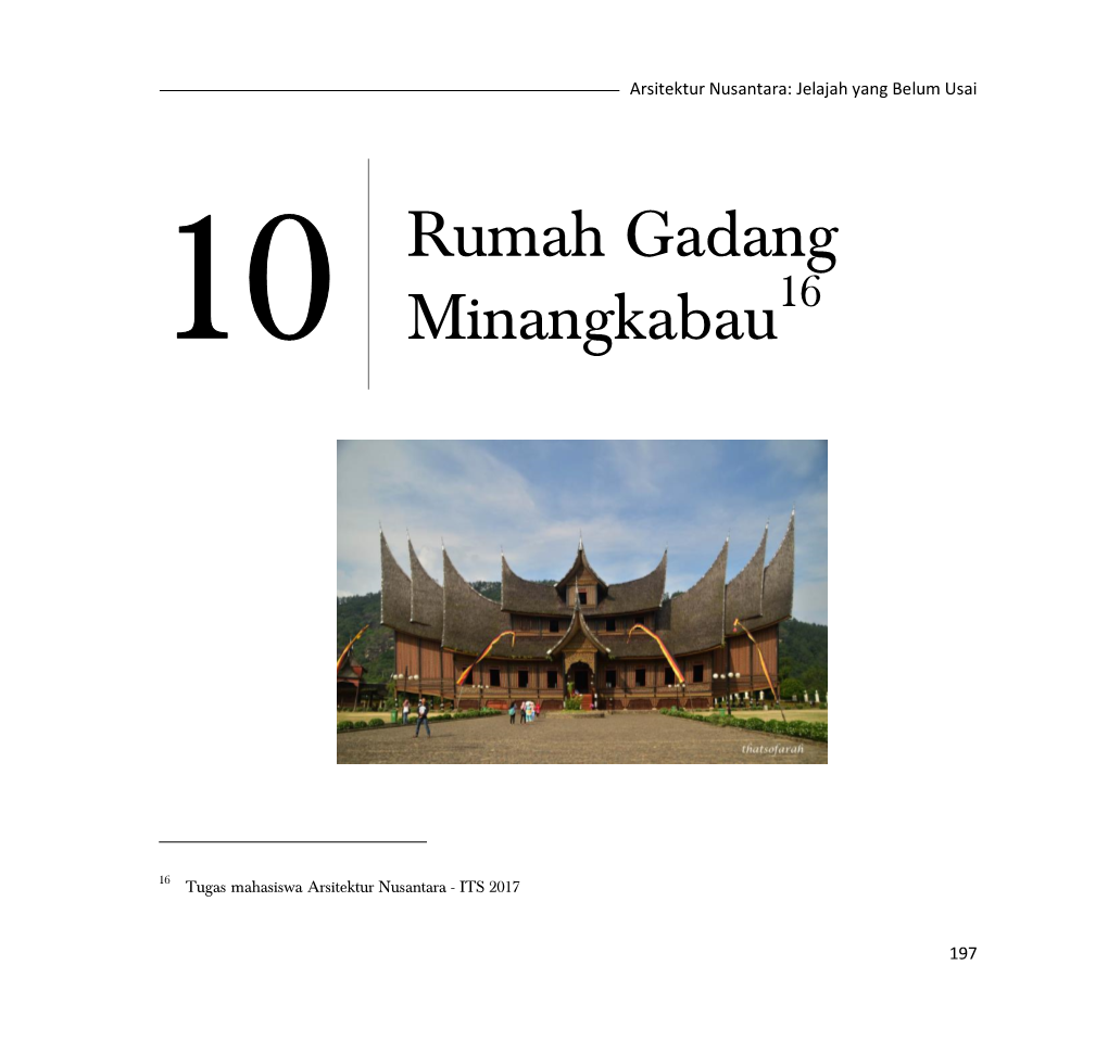 10 Rumah Gadang Minangkabau