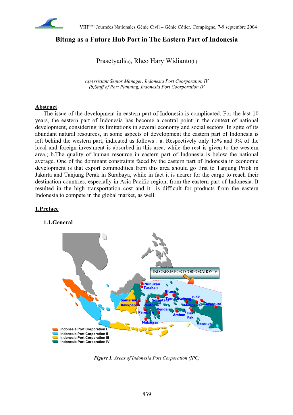 Bitung As a Future Hub Port in the Eastern Part of Indonesia