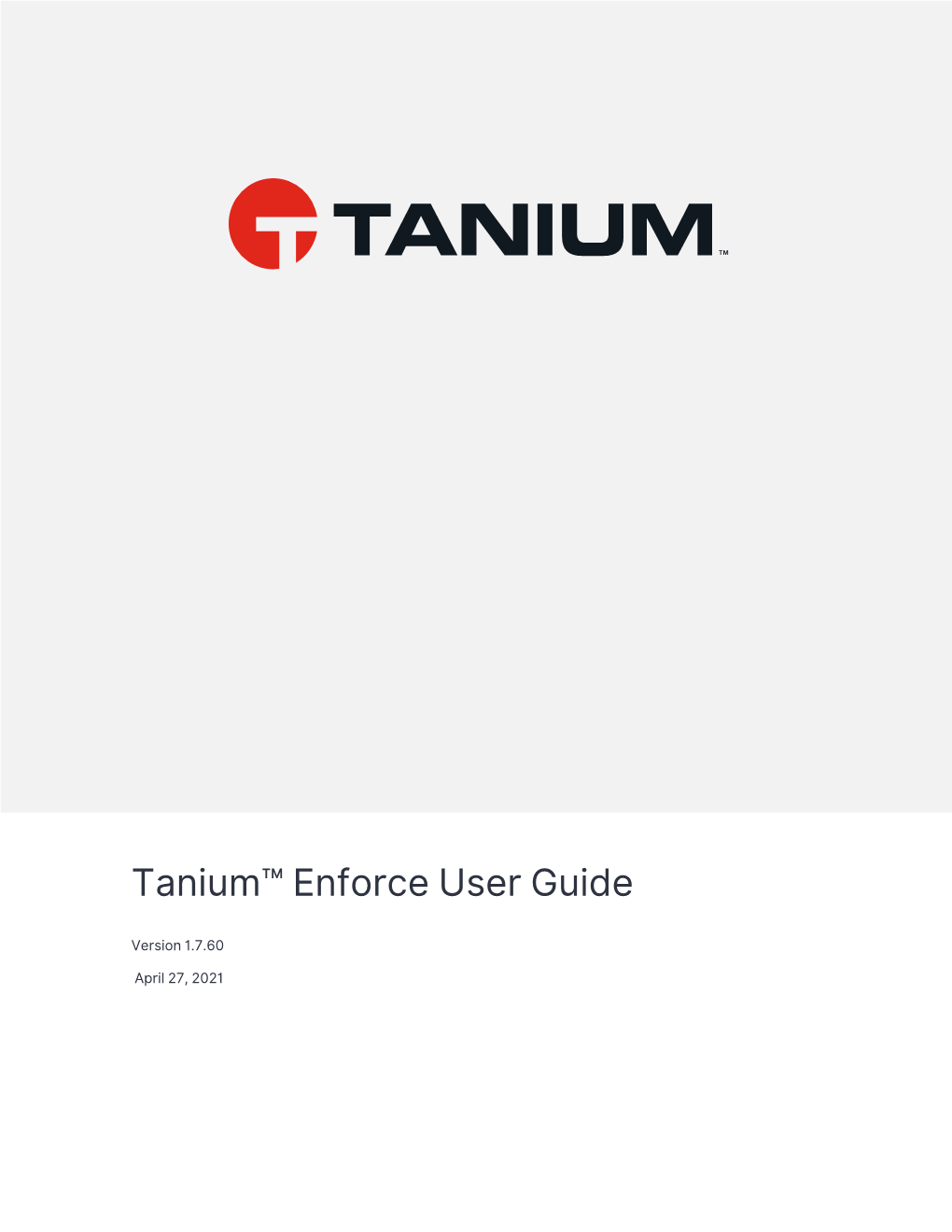 Tanium™ Enforce User Guide