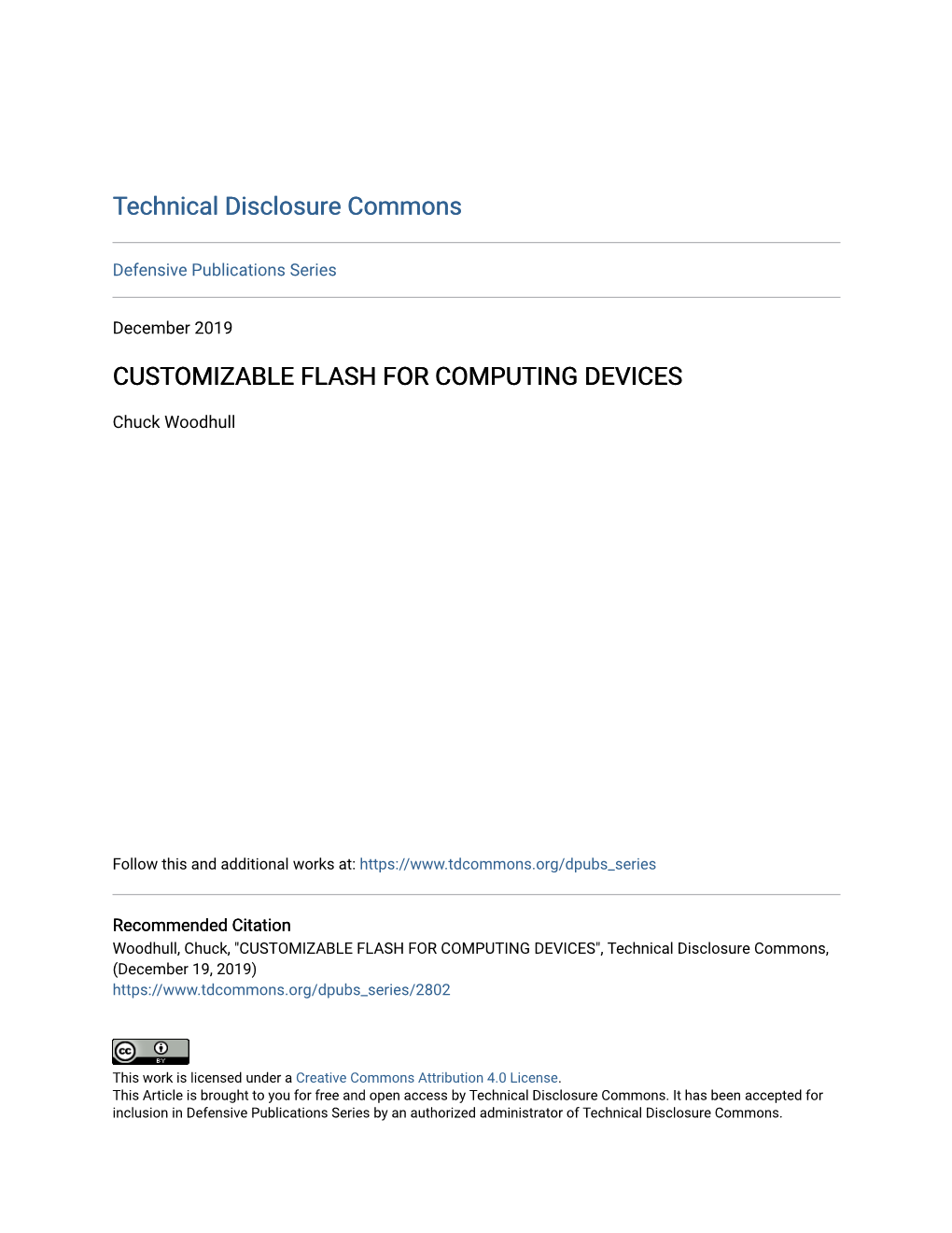 Customizable Flash for Computing Devices