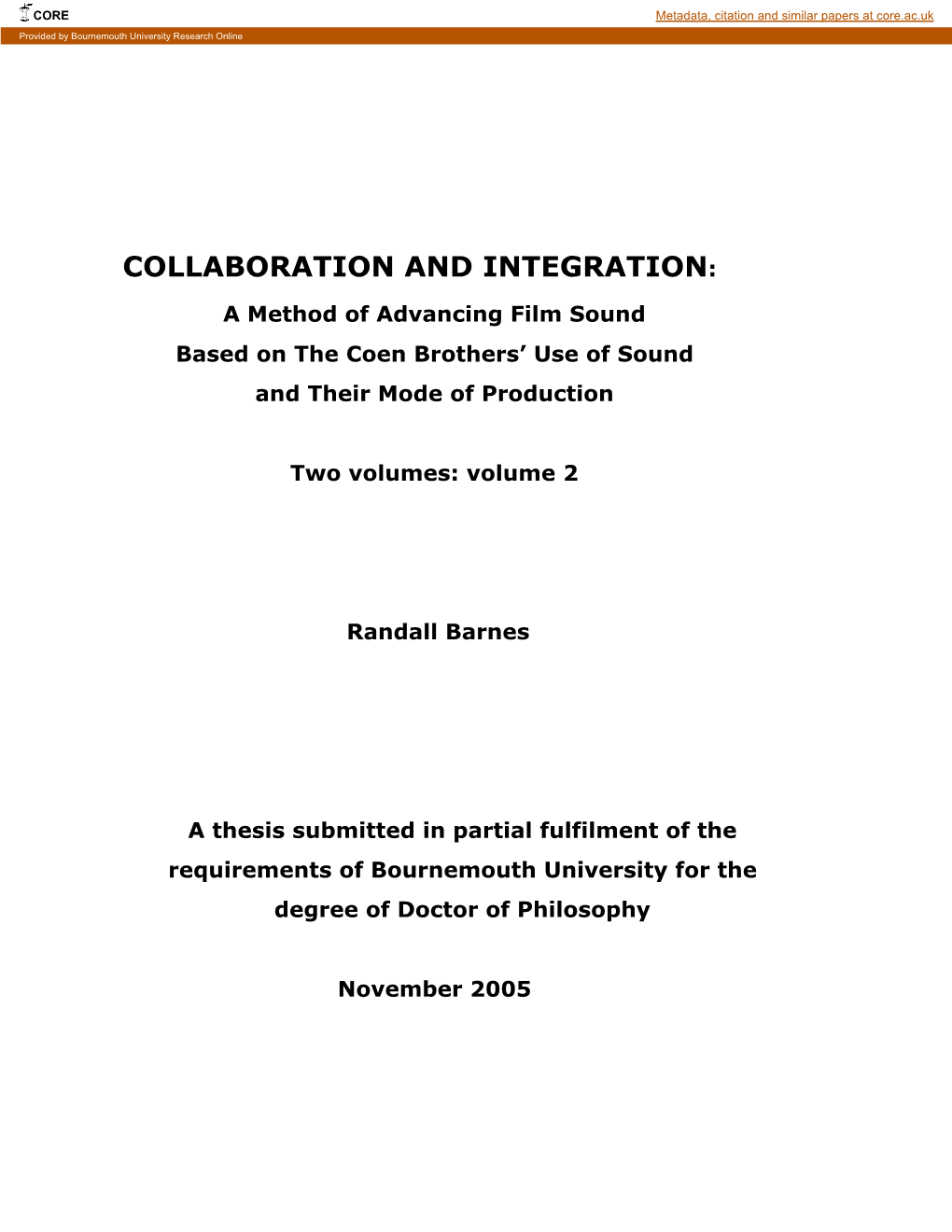 Collaboration and Integration